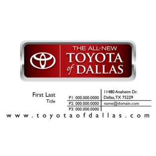 Toyota of Dallas Body Shop Business Cards