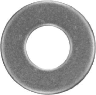Flat Washer 18-8 Stainless Steel Plain Finish #12 (250 per pack)