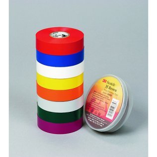 Yellow Vinyl Electrical Tape 3/4 Width 66' Length 220% Elongation (Sold Individually)
