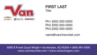 Van Chevrolet Business Card Ver. 3