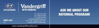 Vandergriff Hyundai Business Cards – Referral Back