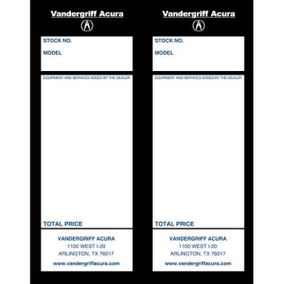 Vandergriff Acura Addendum Tag