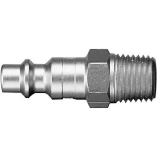 Heavy-Duty Quick Disconnect Plug Steel 1/4 Standard Industrial Male NPTF 1/4-18 (2 per pack)