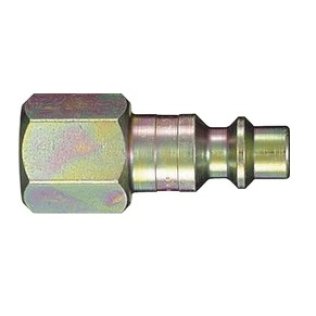 Heavy-Duty Quick Disconnect Plug Brass 1/4 Tru-Flate Female NPTF 1/4-18 (2 per pack)