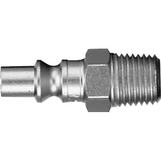 Heavy-Duty Quick Disconnect Plug Steel 1/4 ARO 210 Male NPTF 1/4-18 (2 per pack)