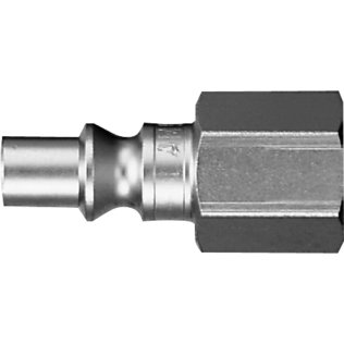Heavy-Duty Quick Disconnect Plug Steel 1/4 ARO 210 Female NPTF 1/4-18 (2 per pack)