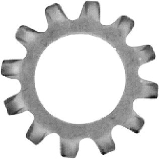Lock Washer External Tooth 410 Stainless Steel Plain Finish 3/8 (100 per pack)