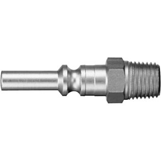 Heavy-Duty Quick Disconnect Plug Steel 1/4 Lincoln Long-Stem Male NPTF 1/4-18 (2 per pack)