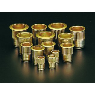 Diamond Grip II Threaded Insert Yellow Zinc Finish M8-1.25 (25 per pack)