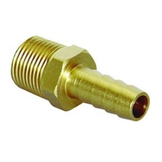Brass Hose Barb Male NPT 1/4 (-4) x 3/8-18 (5 per pack)