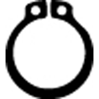 Retaining Ring External Black Phosphate Finish Steel 15mm Shaft Diameter (50 per pack)