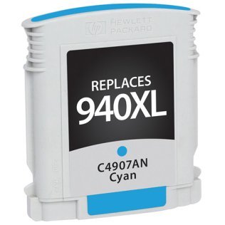 HP Remanufactured #940XL (C4907AN) Cyan Compatible Inkjet Cartridge