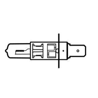 Bulb-12V Miniature 12 Volts 55 Watts P14.5s-Base Type 225 Life Hours 129 Candlepower Industry Designation/Number -H1 55W (Sold Individually)