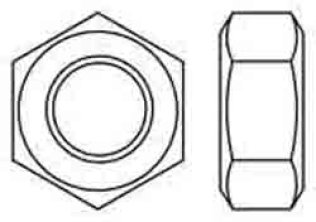 Hex Nut Zinc Finish Steel #6-40 (100 per pack)