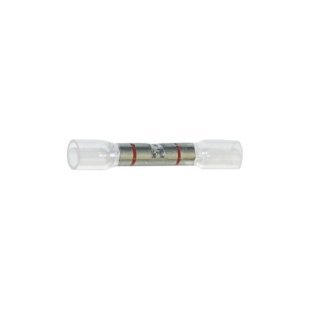 Visa Seal - Clear Butt Connector 22-18 AWG - Crimp and Adhesive-lined Crystal Clear Heat Seal Tubing for a Secure Visible Connection. (25 per pack)