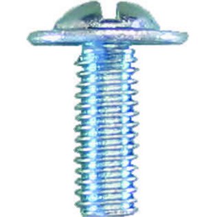 Slotted Round Washer Head License Plate Screw - M6-1.0 Diameter; 16mm Length (25 per pack)