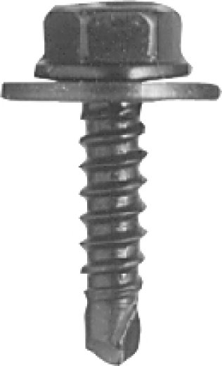 Phillips Hex Washer Head License Plate Screw - M6-1.81 Diameter; 16mm Length (50 per pack)