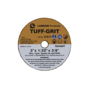 Tuff-Grit - Mini Cut-Off Wheel 3 Diameter Zirconium Grain Type 1 1/32 Thick 3/8 Arbor (12 per pack)
