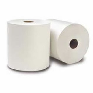 White hard roll towels (6 rolls per case/800' per roll)