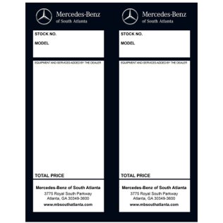 Mercedes-Benz of South Atlanta Addendum Tag