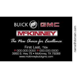 McKinney Buick/GMC Business Cards - Managers - One-Sided