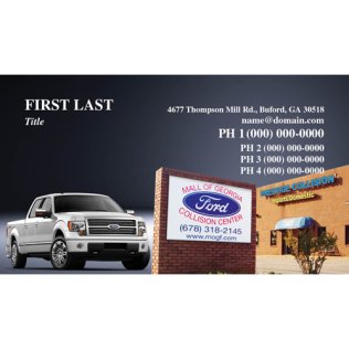 Mall of Georgia Ford Collision Center Business Cards
