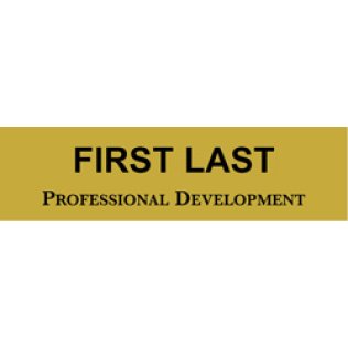 Professional Development Name Badge - Gold