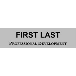 Professional Development Name Badge - Silver