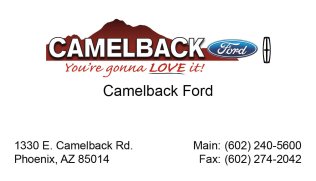 Camelback Ford Generic Business Cards