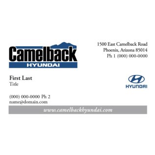Camelback Hyundai Business Cards
