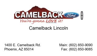 Camelback Lincoln Generic Business Cards
