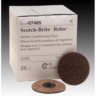 3M 07485 Roloc Disc - 3-inch - Coarse - Box of 25