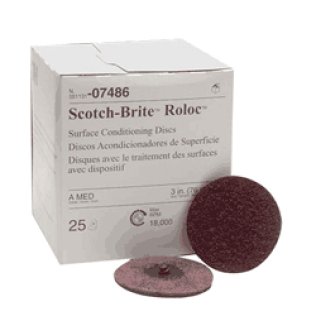 3M 7486 Roloc Disc - 3-inch - Medium - Box of 25