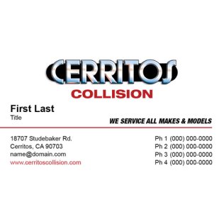 Cerritos Collision Business Cards