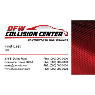DFW Collision Center Business Cards - Grapevine Dallas Road