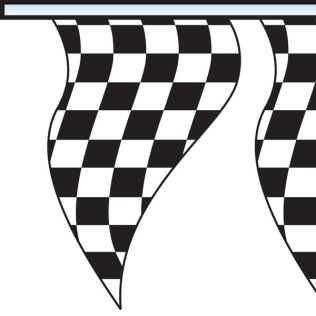 Cloth Checkered Triangle Pennants