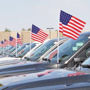 Cloth U.S. Antenna Flag (per dozen)