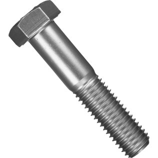 Hex Cap Screw Grade 5 Steel Zinc Finish 3/8-16 x 2-1/2 (50 per pack)