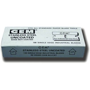 Stainless Steel 1-inch Single Edge Razor Blades - 100 Pack