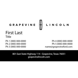 Business Cards for Grapevine Lincoln