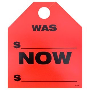 WAS - NOW Hang Tags - Neon Pink