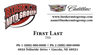 Husker Auto Group Cadillac Business Card