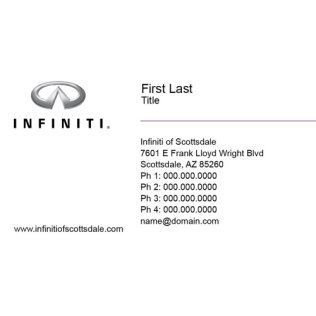 Infiniti of Scottsdale Business Cards