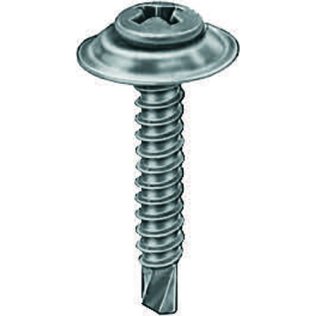 Phillips Oval Head with Countersunk Washer Drill Point Trim Screw; Special Black (100 per pack)
