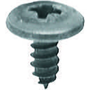Phillips Washer Faced Trim Screw - M4.2 Diameter; 10mm Length; Phillips Drive; Washer Faced Head; Steel; Special Black Finish; Sheet Metal Screw (100 per pack)