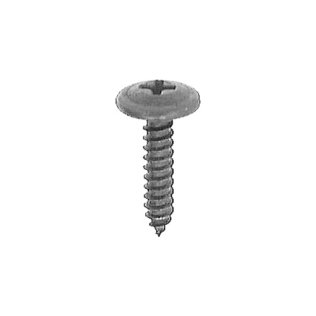 Phillips Washer Faced Trim Screw - M4.2 Diameter; 20mm Length; Phillips Drive; Washer Faced Head; Steel; Special Black Finish; Sheet Metal Screw (100 per pack)