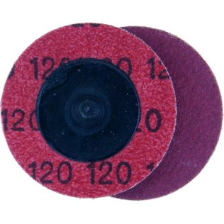 Locking Grinding Disc 2 Diameter Aluminum Oxide Grain 120 Grit Twist-On Arbor (25 per pack)