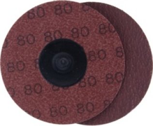 Locking Grinding Disc 3 Diameter Aluminum Oxide Grain 80 Grit Twist-On Arbor (25 per pack)