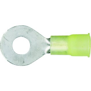 Ring Tongues 12-10 AWG 12-1/4 Stud Size Nylon-Insulated Yellow (50 per pack)