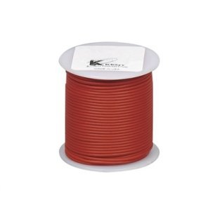 Plastic Covered Primary Wire-14 AWG Red 100' Length 15 Amps (Sold Individually)
